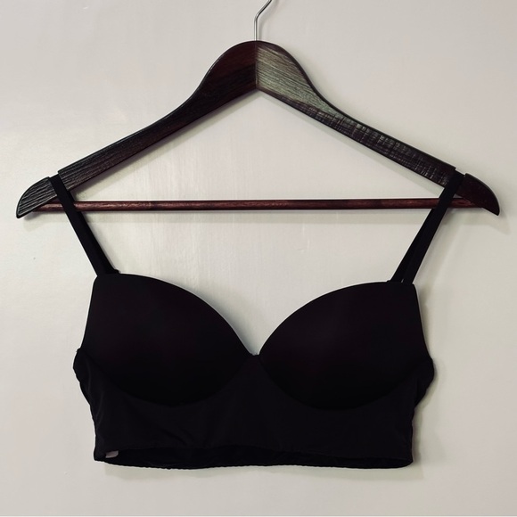 Victoria's Secret| Padded Demi Black Wireless Bra Sz M - Picture 2 of 6